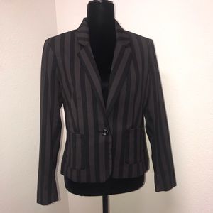 Divided H&M Brown pinstriped Blazer size 12